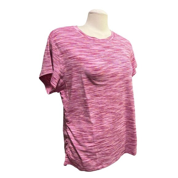 Champion Moisture Wicking Anti Odor Ruched Side Short Sleeve Active Top Sz 2XL W - Picture 8 of 9